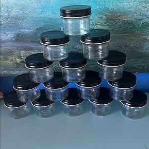 15 Glass Screw Top Jars baby/dog/craft freezer ok